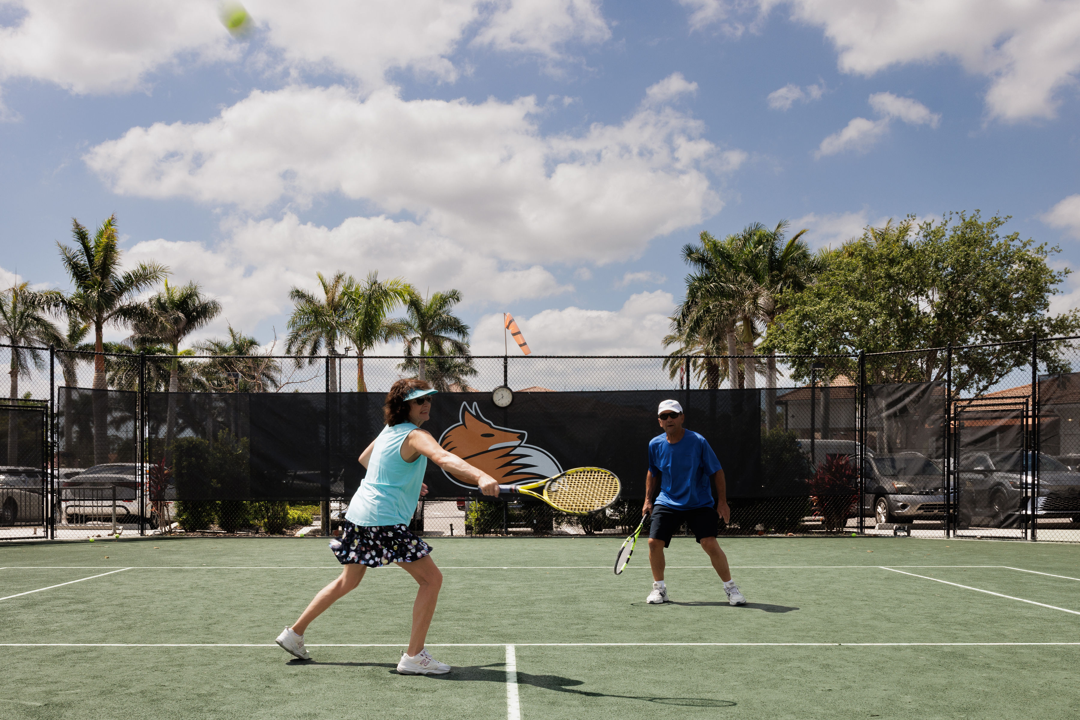 tennis ball and racquet